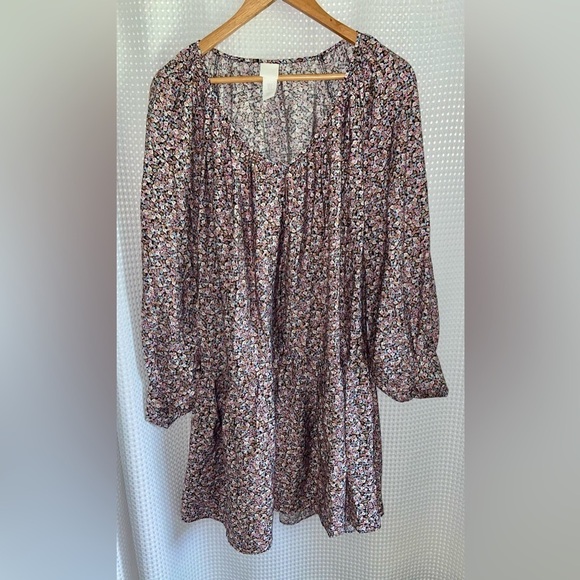 Women’s‎ H&M floral oversized balloon sleeves boho dress size medium - Picture 2 of 10